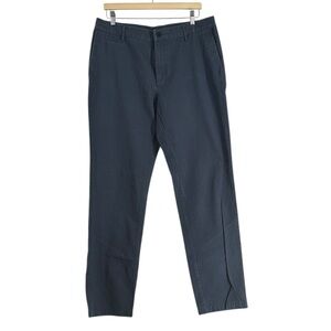 Oak + Fort chino pants navy blue trousers business casual golf sz lg 34